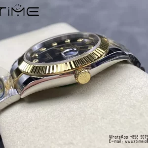 Rolex DateJust 126333-0005 41mm ARF 1:1 Best Edition Black Diamonds Dial on Oyster Bracelet  (Tungsten Heavy Versio) - Super Clone Watch | 1:1 Best Version