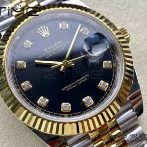 Rolex DateJust 126333-0006 41mm ARF 1:1 Best Edition Black Diamonds Dial on Jubilee Bracelet (Tungsten Heavy Versio) - Super Clone Watch | 1:1 Best Version