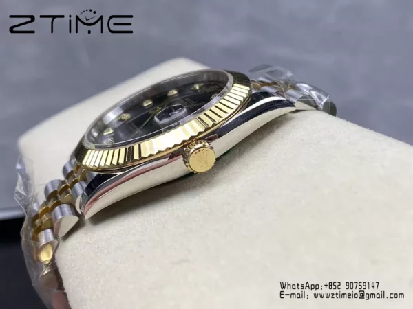Rolex DateJust 126333-0006 41mm ARF 1:1 Best Edition Black Diamonds Dial on Jubilee Bracelet (Tungsten Heavy Versio) - Super Clone Watch | 1:1 Best Version