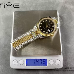 Rolex DateJust 126333-0006 41mm ARF 1:1 Best Edition Black Diamonds Dial on Jubilee Bracelet (Tungsten Heavy Versio) - Super Clone Watch | 1:1 Best Version