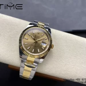 Rolex DateJust 126333-0009 41mm ARF 1:1 Best Edition YG Dial on Oyster Bracelet  (Tungsten Heavy Versio) - Super Clone Watch | 1:1 Best Version