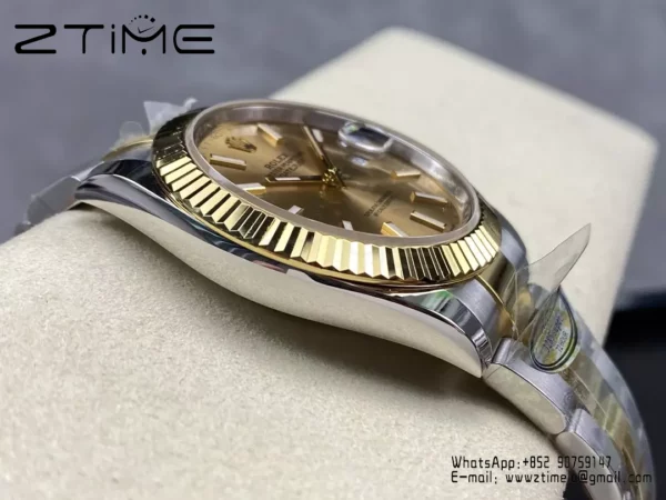 Rolex DateJust 126333-0009 41mm ARF 1:1 Best Edition YG Dial on Oyster Bracelet  (Tungsten Heavy Versio) - Super Clone Watch | 1:1 Best Version