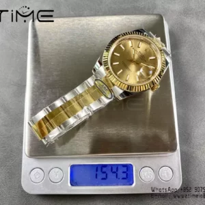 Rolex DateJust 126333-0009 41mm ARF 1:1 Best Edition YG Dial on Oyster Bracelet  (Tungsten Heavy Versio) - Super Clone Watch | 1:1 Best Version