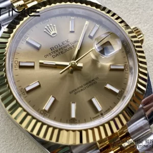 Rolex DateJust 126333-0010 41mm ARF 1:1 Best Edition YG Stick Dial on Jubilee Bracelet (Tungsten Heavy Versio) - Super Clone Watch | 1:1 Best Version