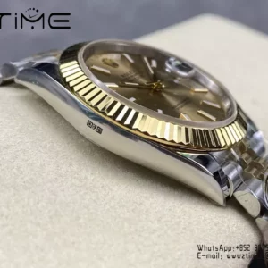 Rolex DateJust 126333-0010 41mm ARF 1:1 Best Edition YG Stick Dial on Jubilee Bracelet (Tungsten Heavy Versio) - Super Clone Watch | 1:1 Best Version
