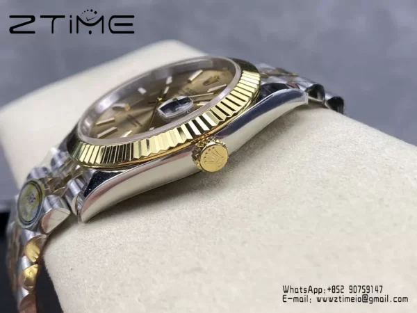 Rolex DateJust 126333-0010 41mm ARF 1:1 Best Edition YG Stick Dial on Jubilee Bracelet (Tungsten Heavy Versio) - Super Clone Watch | 1:1 Best Version