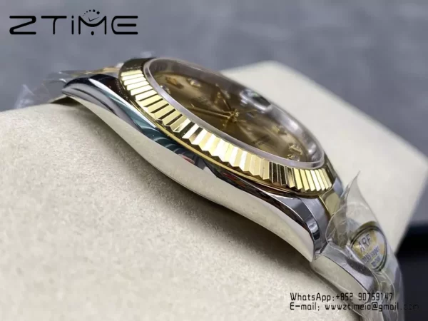 Rolex DateJust 126333-0011 41mm ARF 1:1 Best Edition YG Diamonds Dial on Oyster Bracelet  (Tungsten Heavy Versio) - Super Clone Watch | 1:1 Best Version