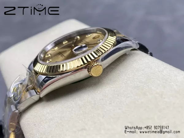 Rolex DateJust 126333-0011 41mm ARF 1:1 Best Edition YG Diamonds Dial on Oyster Bracelet  (Tungsten Heavy Versio) - Super Clone Watch | 1:1 Best Version