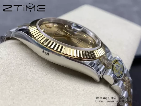 Rolex DateJust 126333-0012 41mm ARF 1:1 Best Edition YG Diamonds Dial on Jubilee Bracelet (Tungsten Heavy Versio) - Super Clone Watch | 1:1 Best Version