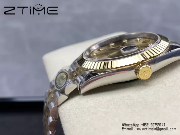 Rolex DateJust 126333-0012 41mm ARF 1:1 Best Edition YG Diamonds Dial on Jubilee Bracelet (Tungsten Heavy Versio) - Super Clone Watch | 1:1 Best Version