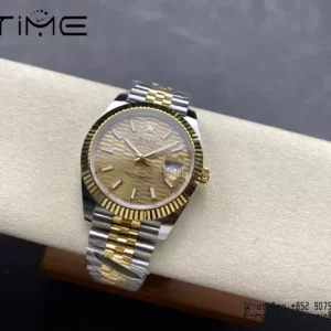 Rolex DateJust 126333-0012 41mm ARF 1:1 Best Edition YG Textured Stick Dial on Jubilee Bracelet (Tungsten Heavy Versio) - Super Clone Watch | 1:1 Best Version