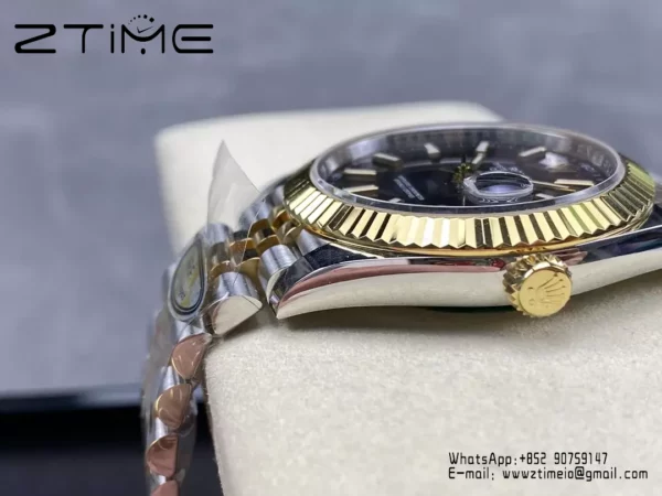 Rolex DateJust 126333-0013 41mm ARF 1:1 Best Edition Black Stick Dial on Jubilee Bracelet (Tungsten Heavy Versio) - Super Clone Watch | 1:1 Best Version