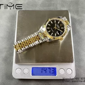 Rolex DateJust 126333-0013 41mm ARF 1:1 Best Edition Black Stick Dial on Jubilee Bracelet (Tungsten Heavy Versio) - Super Clone Watch | 1:1 Best Version