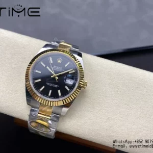 Rolex DateJust 126333-0013 41mm ARF 1:1 Best Edition Black Stick Dial on Oyster Bracelet  (Tungsten Heavy Versio) - Super Clone Watch | 1:1 Best Version