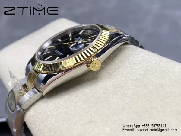 Rolex DateJust 126333-0013 41mm ARF 1:1 Best Edition Black Stick Dial on Oyster Bracelet  (Tungsten Heavy Versio) - Super Clone Watch | 1:1 Best Version