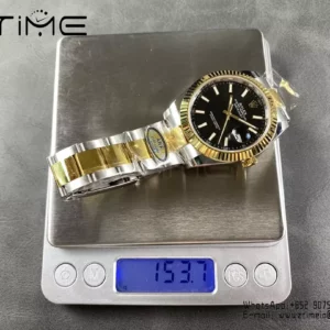 Rolex DateJust 126333-0013 41mm ARF 1:1 Best Edition Black Stick Dial on Oyster Bracelet  (Tungsten Heavy Versio) - Super Clone Watch | 1:1 Best Version