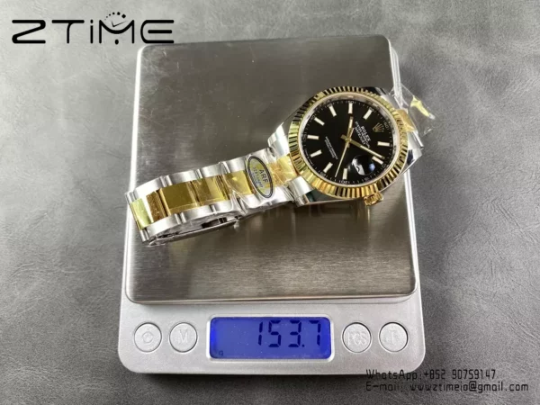 Rolex DateJust 126333-0013 41mm ARF 1:1 Best Edition Black Stick Dial on Oyster Bracelet  (Tungsten Heavy Versio) - Super Clone Watch | 1:1 Best Version
