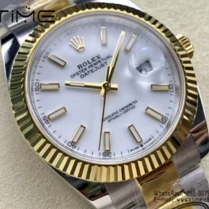 Rolex DateJust 126333-0015 41mm ARF 1:1 Best Edition White Dial on Oyster Bracelet  (Tungsten Heavy Versio) - Super Clone Watch | 1:1 Best Version
