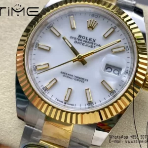 Rolex DateJust 126333-0015 41mm ARF 1:1 Best Edition White Dial on Oyster Bracelet  (Tungsten Heavy Versio) - Super Clone Watch | 1:1 Best Version