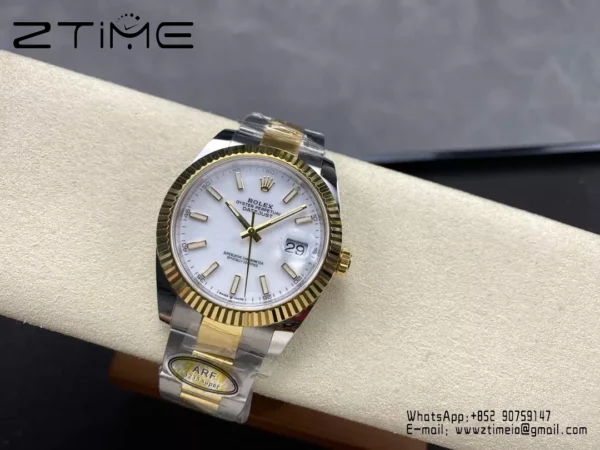 Rolex DateJust 126333-0015 41mm ARF 1:1 Best Edition White Dial on Oyster Bracelet  (Tungsten Heavy Versio) - Super Clone Watch | 1:1 Best Version