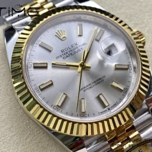 Rolex DateJust 126333-0016 41mm ARF 1:1 Best Edition Silver Stick Dial on Jubilee Bracelet (Tungsten Heavy Versio) - Super Clone Watch | 1:1 Best Version