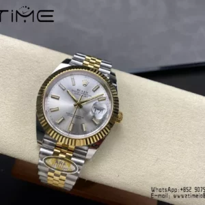 Rolex DateJust 126333-0016 41mm ARF 1:1 Best Edition Silver Stick Dial on Jubilee Bracelet (Tungsten Heavy Versio) - Super Clone Watch | 1:1 Best Version