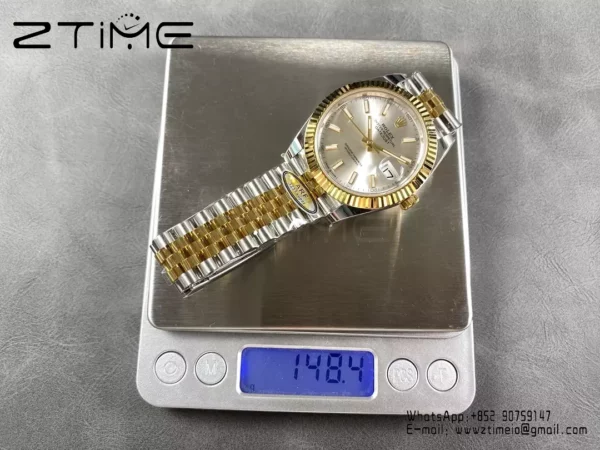 Rolex DateJust 126333-0016 41mm ARF 1:1 Best Edition Silver Stick Dial on Jubilee Bracelet (Tungsten Heavy Versio) - Super Clone Watch | 1:1 Best Version
