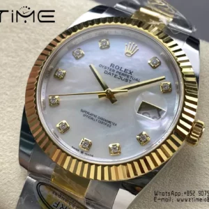 Rolex DateJust 126333-0017 41mm ARF 1:1 Best Edition White MOP Dial on Oyster Bracelet  (Tungsten Heavy Versio) - Super Clone Watch | 1:1 Best Version