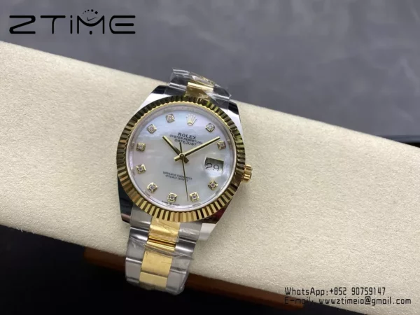 Rolex DateJust 126333-0017 41mm ARF 1:1 Best Edition White MOP Dial on Oyster Bracelet  (Tungsten Heavy Versio) - Super Clone Watch | 1:1 Best Version