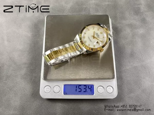 Rolex DateJust 126333-0017 41mm ARF 1:1 Best Edition White MOP Dial on Oyster Bracelet  (Tungsten Heavy Versio) - Super Clone Watch | 1:1 Best Version
