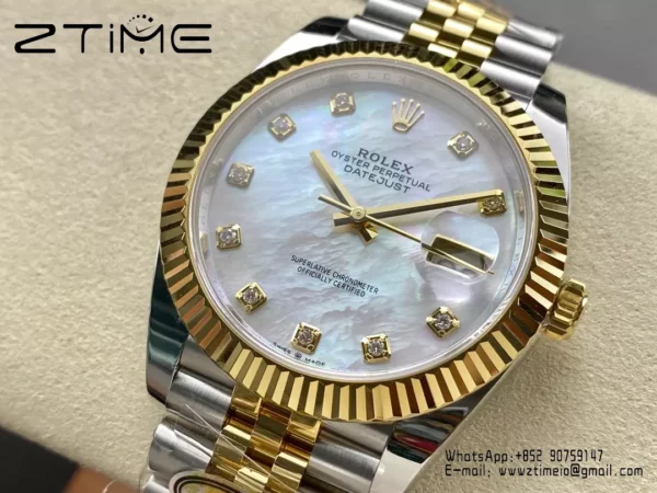 Rolex DateJust 126333-0018 41mm ARF 1:1 Best Edition White MOP Dial on Jubilee Bracelet (Tungsten Heavy Versio) - Super Clone Watch | 1:1 Best Version