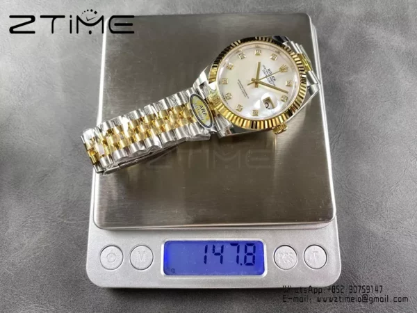 Rolex DateJust 126333-0018 41mm ARF 1:1 Best Edition White MOP Dial on Jubilee Bracelet (Tungsten Heavy Versio) - Super Clone Watch | 1:1 Best Version