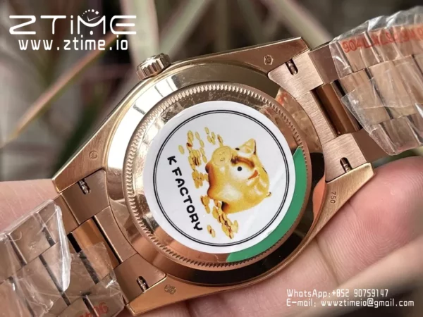 Rolex Day Date 40 RG 228235 KF 1:1 Best Edition Brown Crystal Dial  (Gain Weight) - Super Clone Watch | 1:1 Best Version