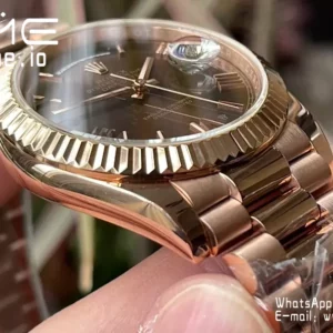 Rolex Day Date 40 RG 228235 KF 1:1 Best Edition Brown Roman Dial  (Gain Weight) - Super Clone Watch | 1:1 Best Version