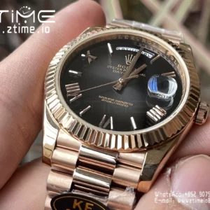 Rolex Day Date 40 RG 228235 KF 1:1 Best Edition Gray Roman Dial  (Gain Weight) - Super Clone Watch | 1:1 Best Version