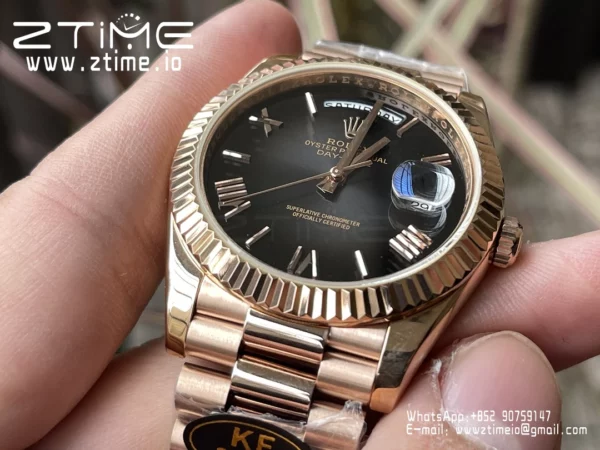 Rolex Day Date 40 RG 228235 KF 1:1 Best Edition Gray Roman Dial  (Gain Weight) - Super Clone Watch | 1:1 Best Version