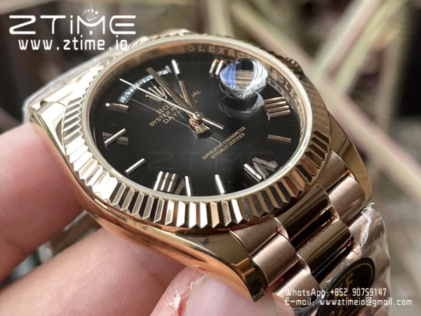 Rolex Day Date 40 RG 228235 KF 1:1 Best Edition Gray Roman Dial  (Gain Weight) - Super Clone Watch | 1:1 Best Version