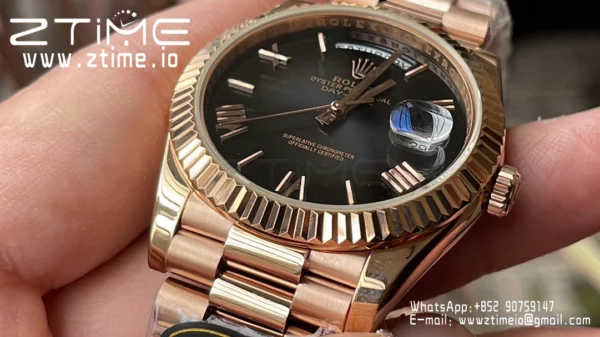Rolex Day Date 40 RG 228235 KF 1:1 Best Edition Gray Roman Dial  (Gain Weight) - Super Clone Watch | 1:1 Best Version