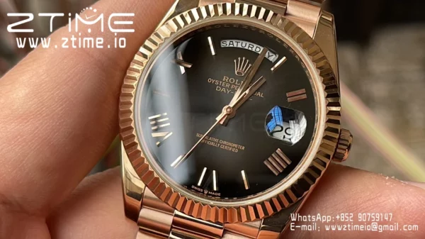 Rolex Day Date 40 RG 228235 KF 1:1 Best Edition Gray Roman Dial  (Gain Weight) - Super Clone Watch | 1:1 Best Version