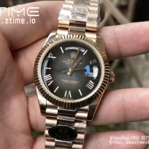 Rolex Day Date 40 RG 228235 KF 1:1 Best Edition Gray Roman Dial  (Gain Weight) - Super Clone Watch | 1:1 Best Version