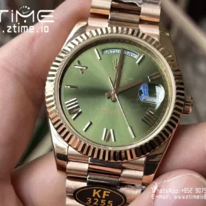 Rolex Day Date 40 RG 228235 KF 1:1 Best Edition Green Roman Dial  (Gain Weight) - Super Clone Watch | 1:1 Best Version