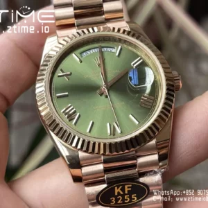 Rolex Day Date 40 RG 228235 KF 1:1 Best Edition Green Roman Dial  (Gain Weight) - Super Clone Watch | 1:1 Best Version