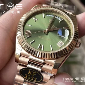 Rolex Day Date 40 RG 228235 KF 1:1 Best Edition Green Roman Dial  (Gain Weight) - Super Clone Watch | 1:1 Best Version
