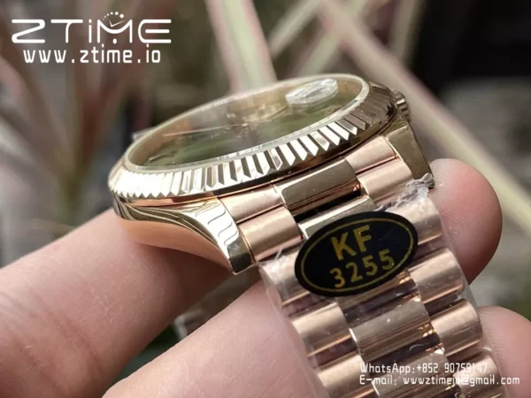 Rolex Day Date 40 RG 228235 KF 1:1 Best Edition Green Roman Dial  (Gain Weight) - Super Clone Watch | 1:1 Best Version