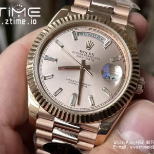 Rolex Day Date 40 RG 228235 KF 1:1 Best Edition RG Crystal Dial (Gain Weight) - Super Clone Watch | 1:1 Best Version