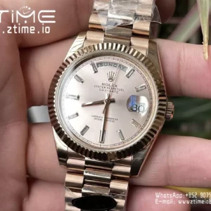 Rolex Day Date 40 RG 228235 KF 1:1 Best Edition RG Crystal Dial (Gain Weight) - Super Clone Watch | 1:1 Best Version