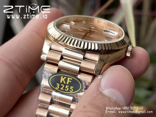 Rolex Day Date 40 RG 228235 KF 1:1 Best Edition RG Crystal Dial (Gain Weight) - Super Clone Watch | 1:1 Best Version