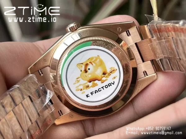 Rolex Day Date 40 RG 228235 KF 1:1 Best Edition RG Crystal Dial (Gain Weight) - Super Clone Watch | 1:1 Best Version