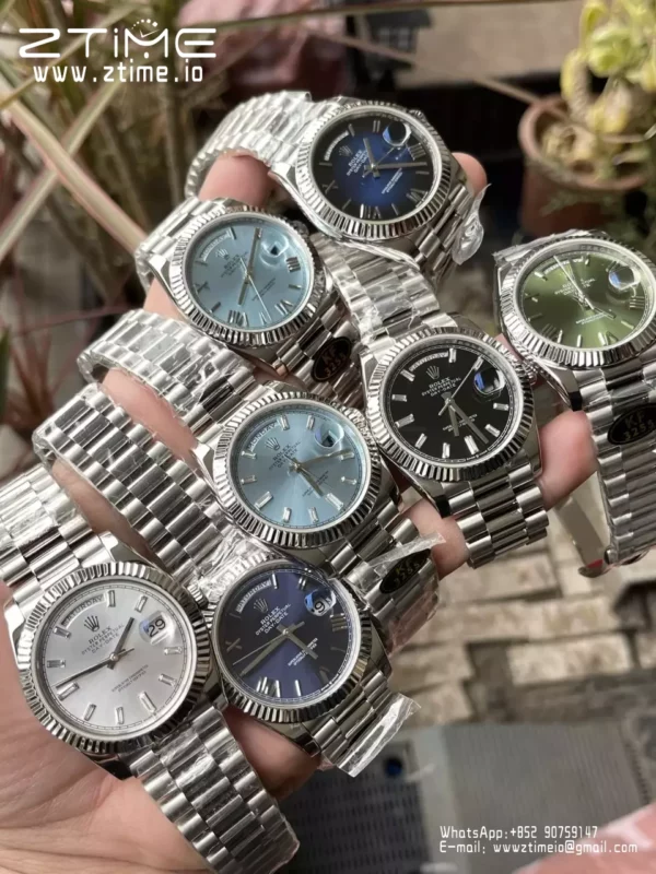 Rolex Day Date 40 SS 228239 KF 1:1 Best Edition Blue Roman Dial (Gain Weight) - Super Clone Watch | 1:1 Best Version