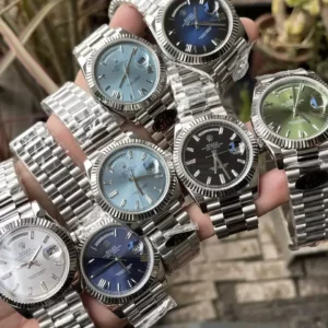 Rolex Day Date 40 SS 228239 KF 1:1 Best Edition Blue Roman Dial (Gain Weight) - Super Clone Watch | 1:1 Best Version